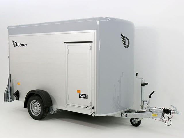 Debon Kofferanhänger Cargo 148x295cm H:190cm 1,3t|Alu, Polybug|Tür|grau-Neu – Bild 8