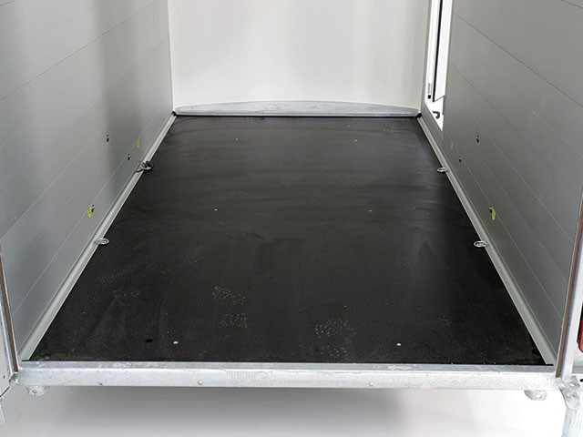 Debon Kofferanhänger Cargo 148x295cm H:190cm 1,3t|Alu, Polybug|Tür|grau-Neu – Bild 9