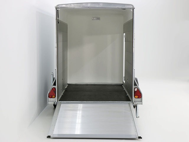 Debon Kofferanhänger Cargo 148x295cm H:190cm 1,3t|Alu|Polybug|Tür|schwarz-Neu – Bild 7